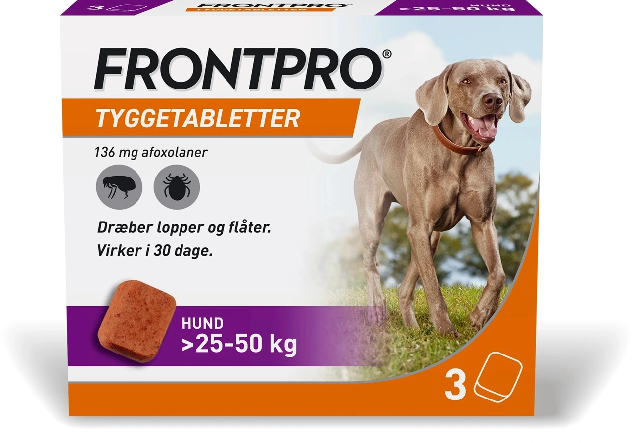 FRONTPRO 136 mg tyggetabletter 25-50 kg